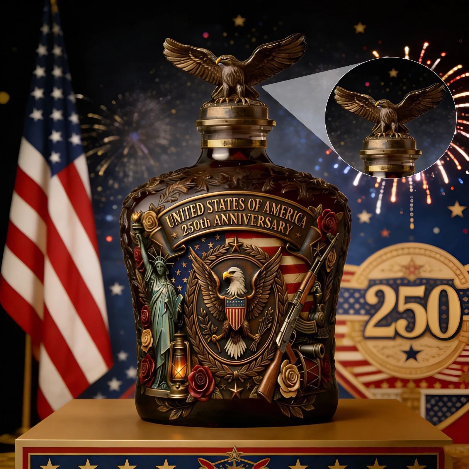Vintage American Freedom Eagle - đánh giá và giá Vintage Collectible Liquor Bottles