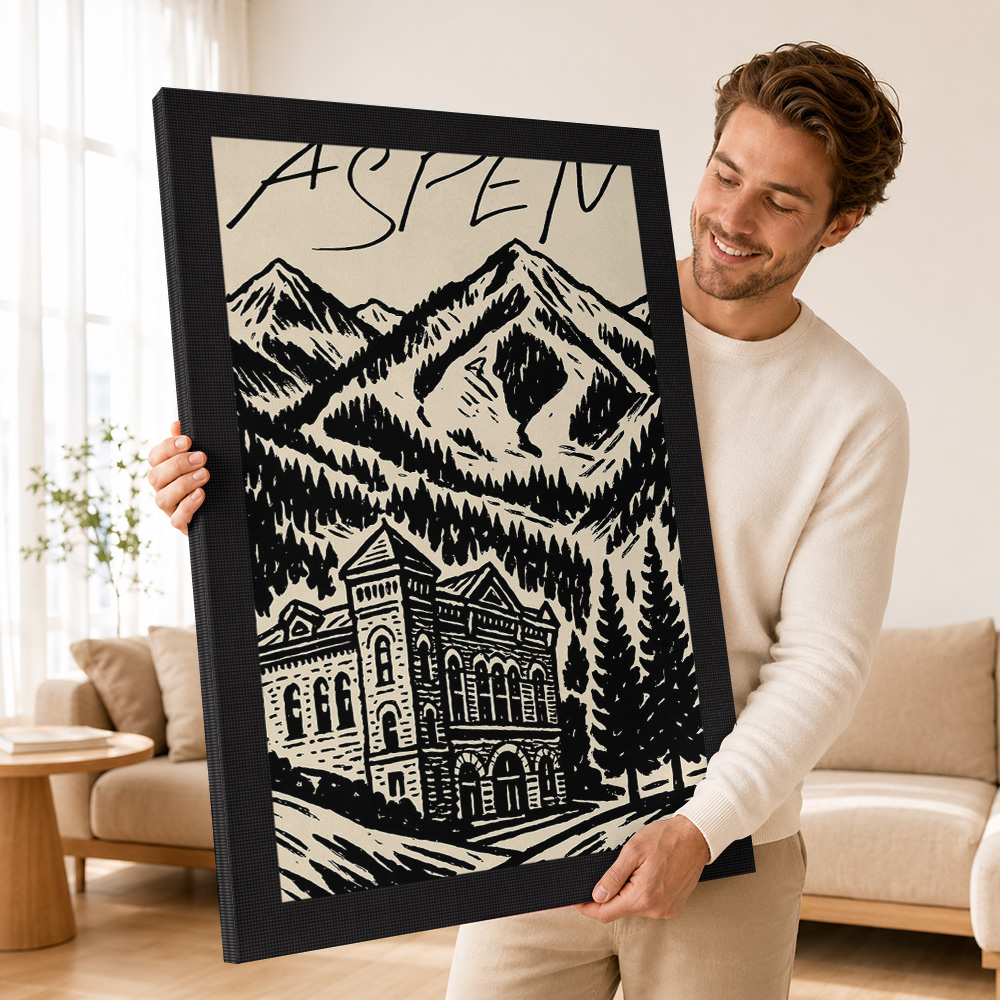 Aspen Vintage Ski Canvas Print - đánh giá và giá Vintage Collectible Posters