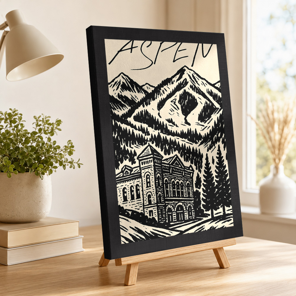 Aspen Vintage Ski Canvas Print - đánh giá và giá Vintage Collectible Posters
